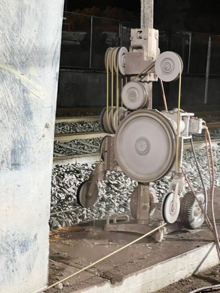 Taierii beton cu fir diamantat